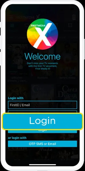 <p>Login menggunakan First ID (email yang terdaftar di First Media) dan masukkan password</p>