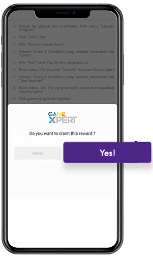 <p>Tekan tombol “Yes!”, kemudian masuk ke menu My Voucher</p>